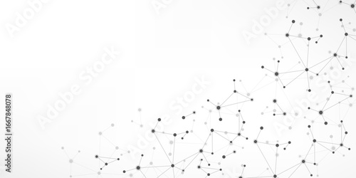 Molecular structure and genetic engineering, molecules DNA, neural network, scientific research. Abstract background for innovation technology, science, healthcare, and medicine