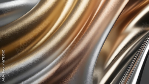 Luxury Metallic Gradient Wallpaper in Gold, Bronze, and Silver