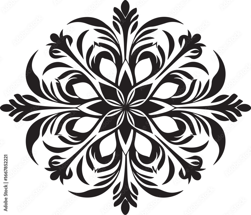 Fototapeta premium Decorative Floral Mandala Art