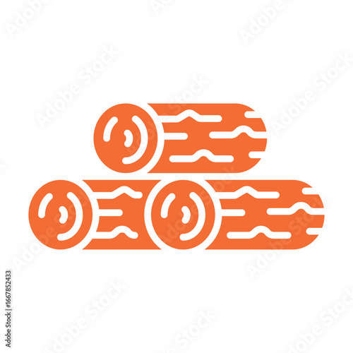 wood color flat icon for digital and print projects. Building materials.
