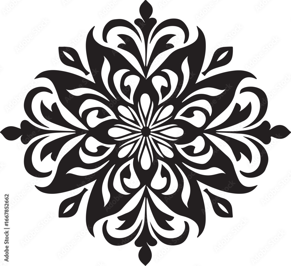 Fototapeta premium Decorative Floral Mandala Art