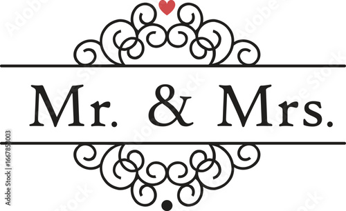vector illustration of marriage day name design