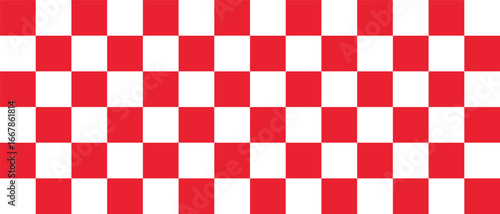 Retro diner seamless red and white checkered tablecloth pattern for vintage cafe and kitchen design