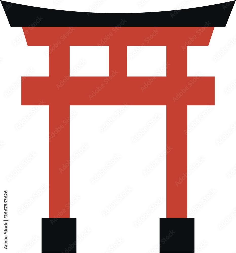 Fototapeta premium A stylized candy cane with red and pink stripes, a festive treat.