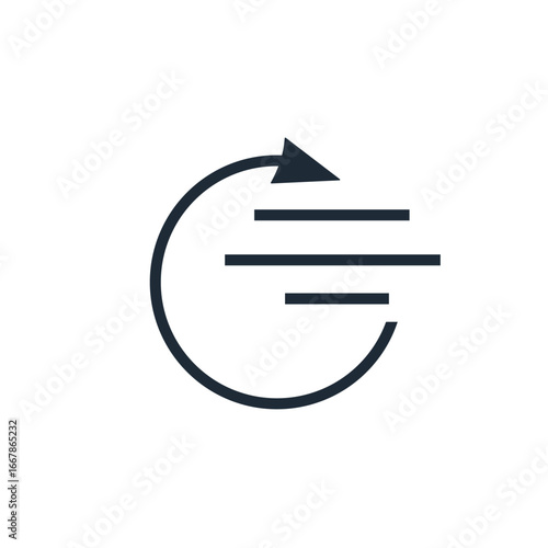 Arrow movement. Speed ​​and action. Vector linear icon illustration isolated on white background.