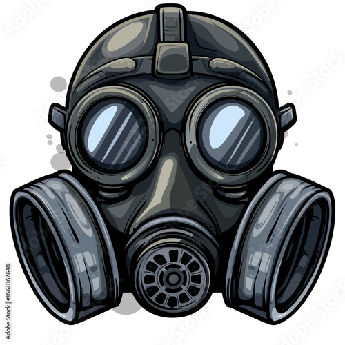 gas mask isolated on white background 