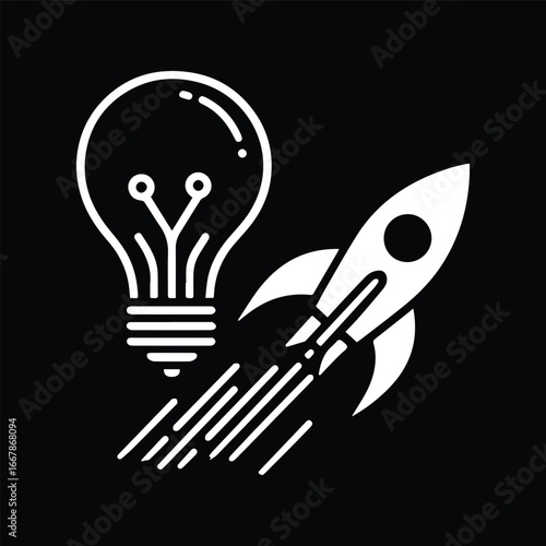 Business startup and innovation idea symbol