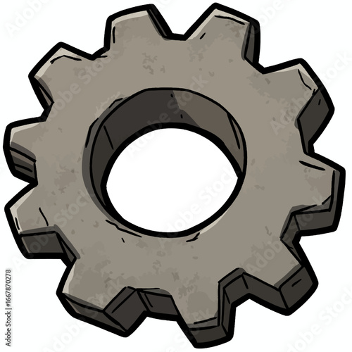 metal gears isolated on white