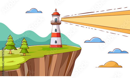 lighthouse in the background