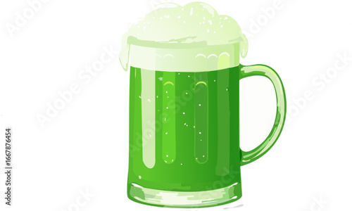 glass of beer isolated on white