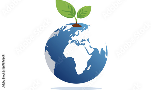 globe with leaves