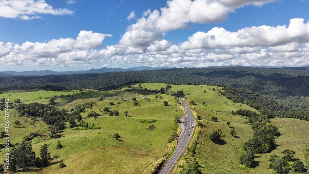 Fototapeta premium Aerial photo of Milla Milla Queensland Australia