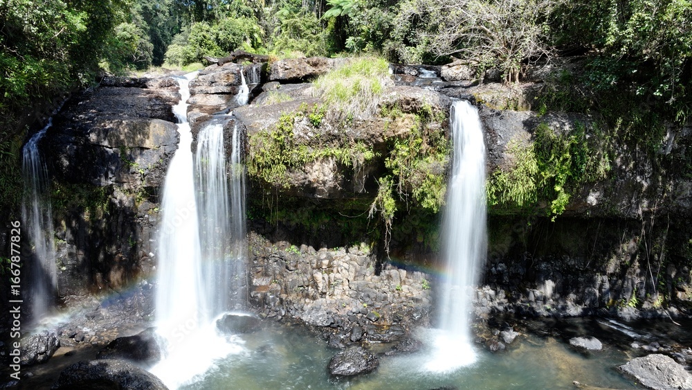 Naklejka premium Aerial photo of Tchupala Falls Queensland Australia