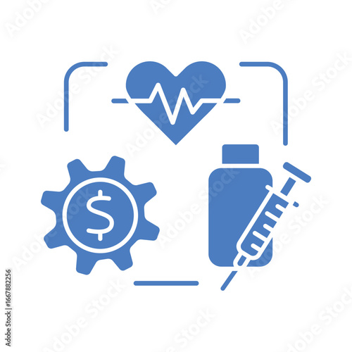 Reservation of medical resources  color flat icon for digital and print projects.