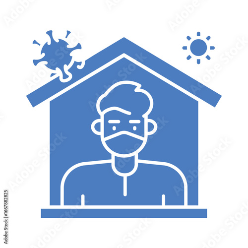 Quarantine color flat icon for digital and print projects.