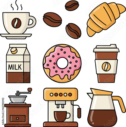 Coffee and Cafe Icon Set