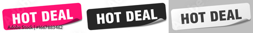 hot deal sticker. hot deal sticker set on white background