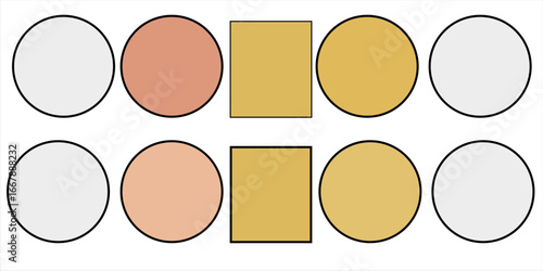 Award golden, silver and bronze blank medals 3d vector realistic illustration. First, second and third place medals or buttons isolated on white background. Quality blank, empty badge, emblem set.