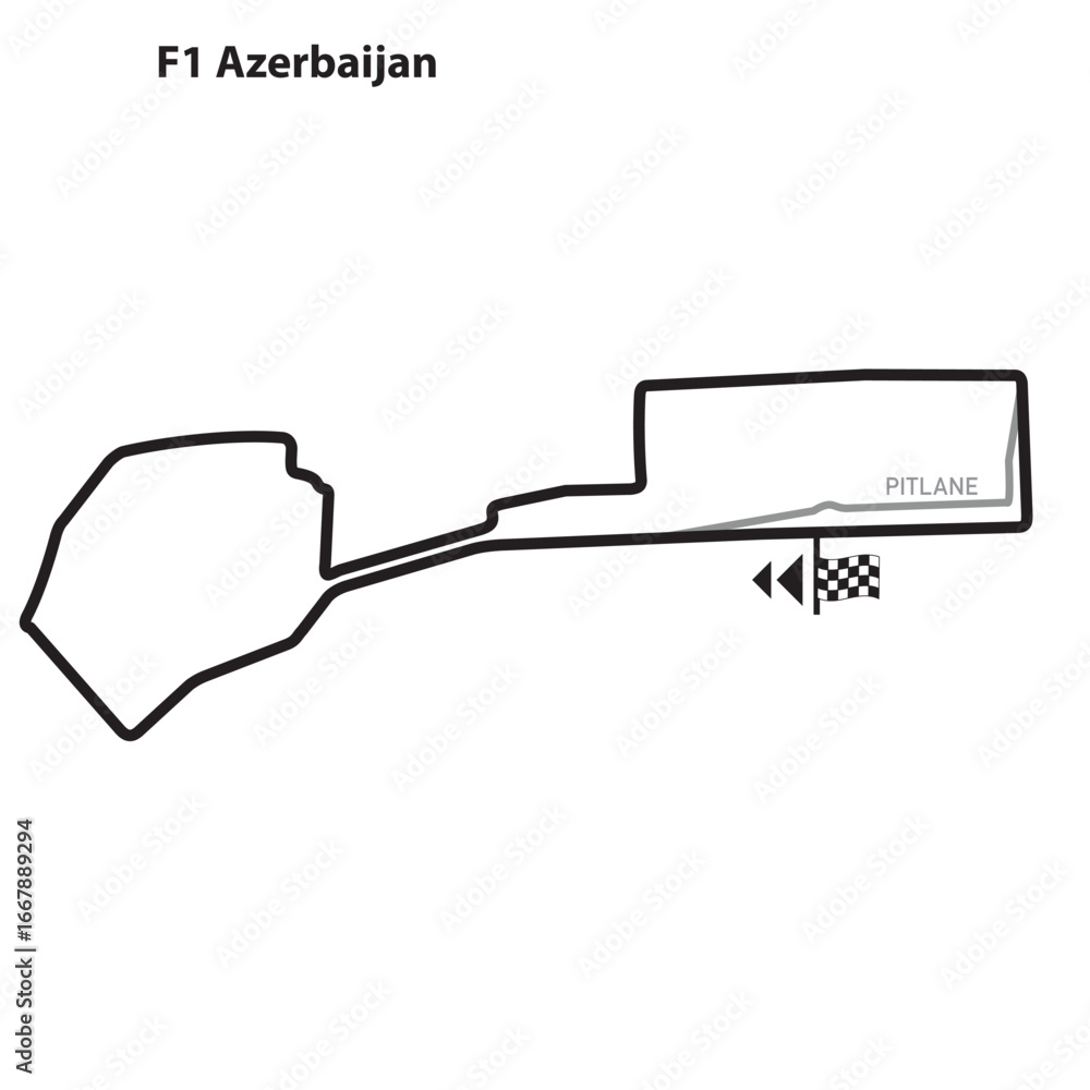 Fototapeta premium Baku City Circuit, GP von Aserbaidschan