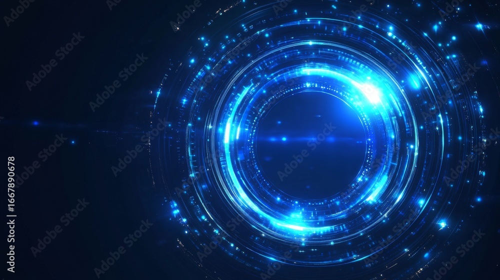 Obraz premium Blue halo technology background