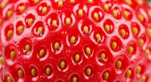 Wallpaper Mural Strawberry surface macro texture with seeds close up Torontodigital.ca