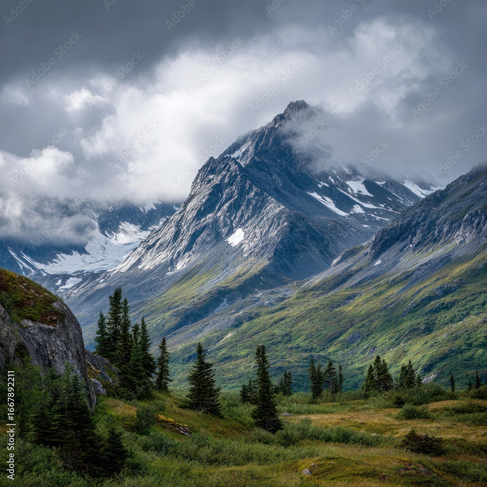 Obraz premium pristine Alaskan mountain wilderness