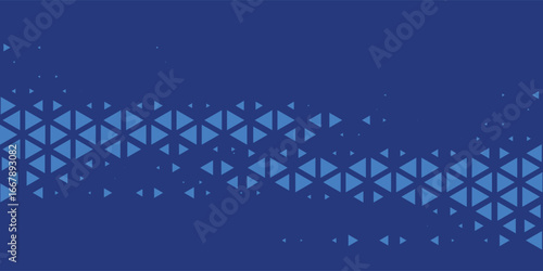 Triangles Halftone Pattern Vector Abstract Geometric Technology Background. Triangular Half Tone Texture. Minimal Style Dynamic Tech Wallpaper