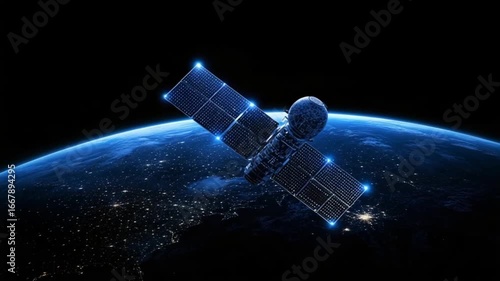 Gen-4 Turbo Realistic moving video, moving forward from a satellite moving around the earth Not still or slow motion 2976458814
