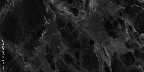 Smooth Black Stone Pattern with Veins, Luxury Modern Abstract Surface for Design. Luxury Textured marble silver black marble background.