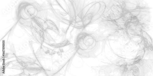 Abstract grey smoke or ink swirl background. Minimalist white artistic line texture. Modern creative flow vector illustration for design element or wallpaper