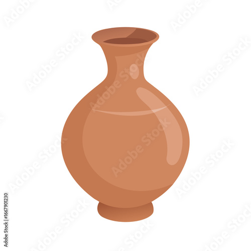 ceramic vase isolated on white background