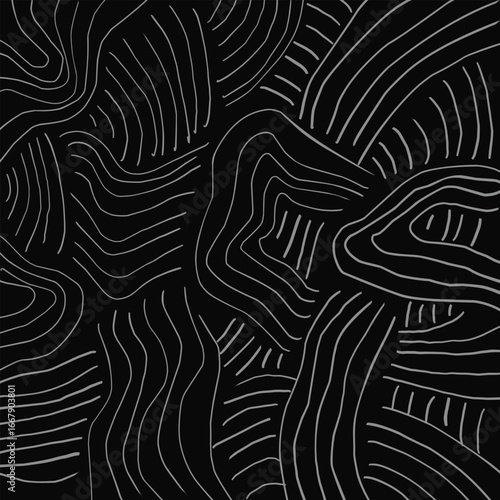 Minimalist Flowing Line Art Organic Wave Texture for Tech and Design