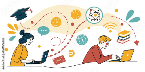 Online education banner template