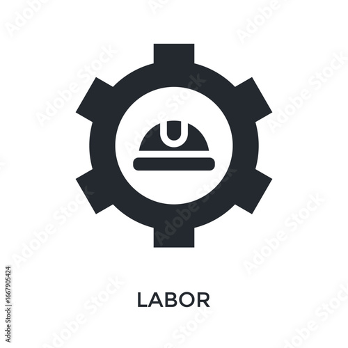 Labor Icon Glyph Style. Vector Illustration For Graphic Design