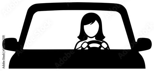Women driving cars and little kids playing with happy people running around big vehicles