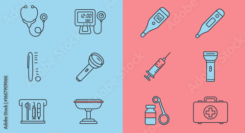 medical icons set
