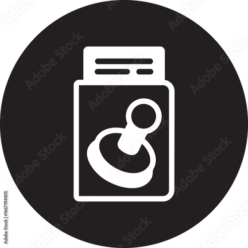 Nomad visa glyph icon