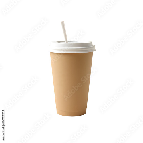 Wallpaper Mural Coffee Shop Cold Drink Paper Cup Mockup with Straw Torontodigital.ca