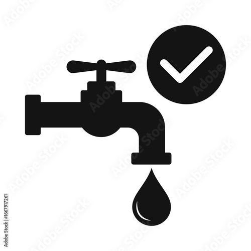 water tap flat vector icon