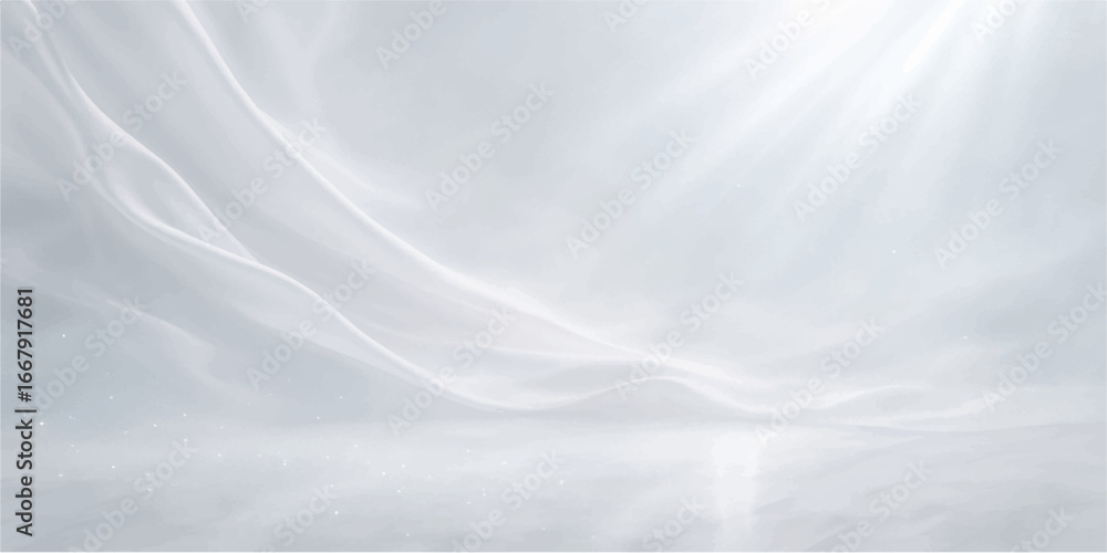 Obraz premium Soft summer clouds float on a light blue sky with a delicate silk texture and satin pattern