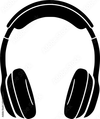 Headphones Icon Silhouette Illustration