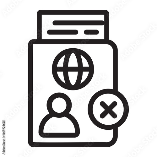 Rejected line icon
