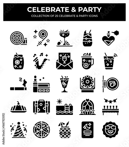 Celebrate & Party. Collection of 25+ Party Icons