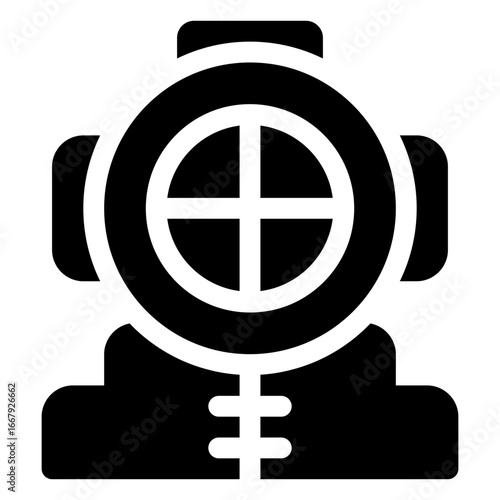 icon diving helmet with style glyph