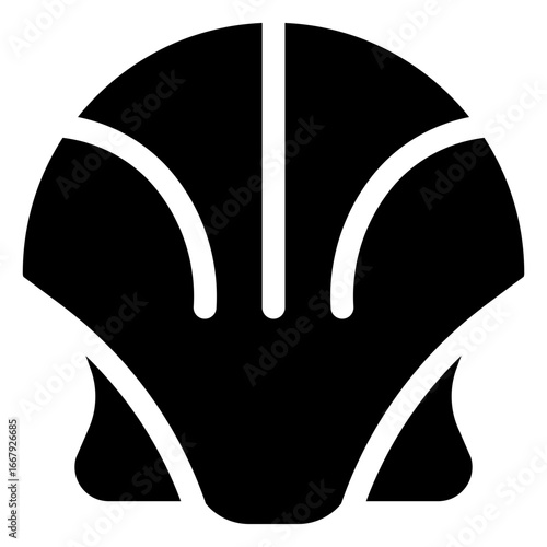 icon seashell with style glyph