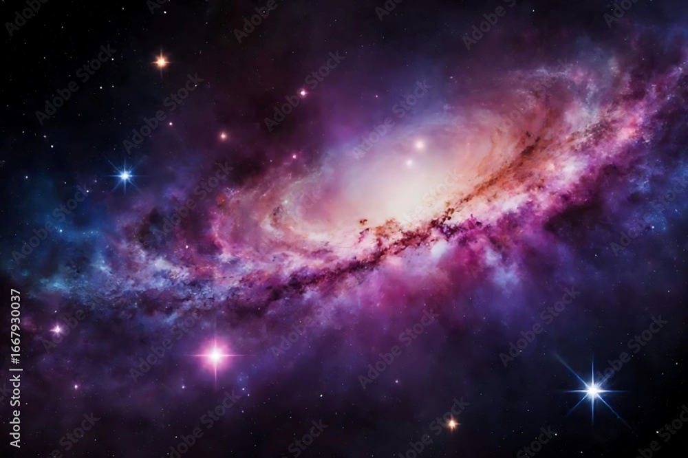 Obraz premium space galaxy background
