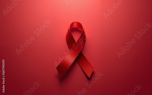 Red Ribbon for December World Aids Day, multiple myeloma Cancer Awareness month and National Red ribbon week. HIV AIDS awareness red ribbon World aids day, World cancer day concept. High quality