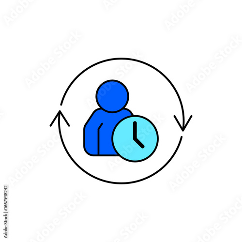 Icon a daily routine, isolated against a clean background.