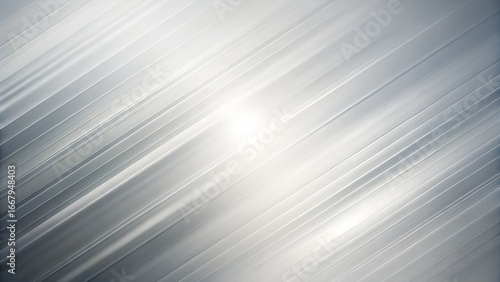Abstract Silver Background with Diagonal Lines and Light Burst for Modern Design