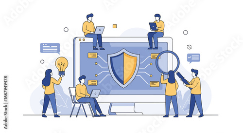 Teamwork and collaboration for digital security and data protection strategies in the modern business environment